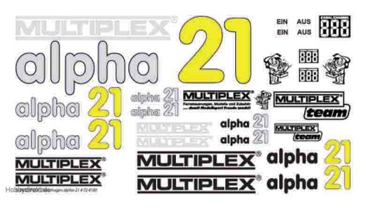 Dekorbogen Alpha 21 Multiplex 724185