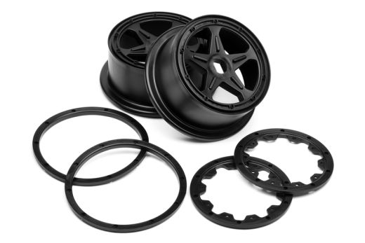 Felgen Set hinten (Paar/Blackout XB) LRP MV24174