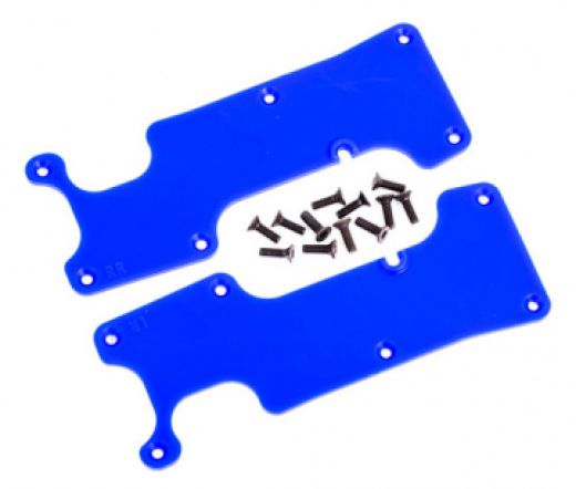 Suspension Arm Covers Rear L+R Blue Sledge Traxxas 9634X