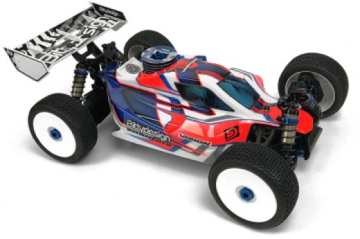 Karosserie VISION 1/8 Buggy AE RC8B3.1 Nitro (Klar) Vorgeschnitten BITTYDESIGN VIS-AERC8B3.1