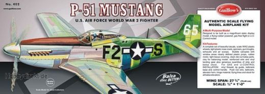 P51-Mustang Balsabausatz Krick gu402