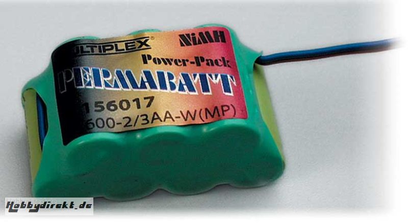 PERMABATT A.-Ak. NiMH 7/600-2/3AA-W (MP) Multiplex 156017