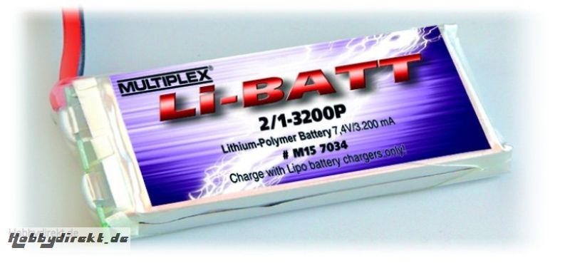 Li-Batt 2/1-3200P- 7,4V/3200mAh DU Multiplex 157034