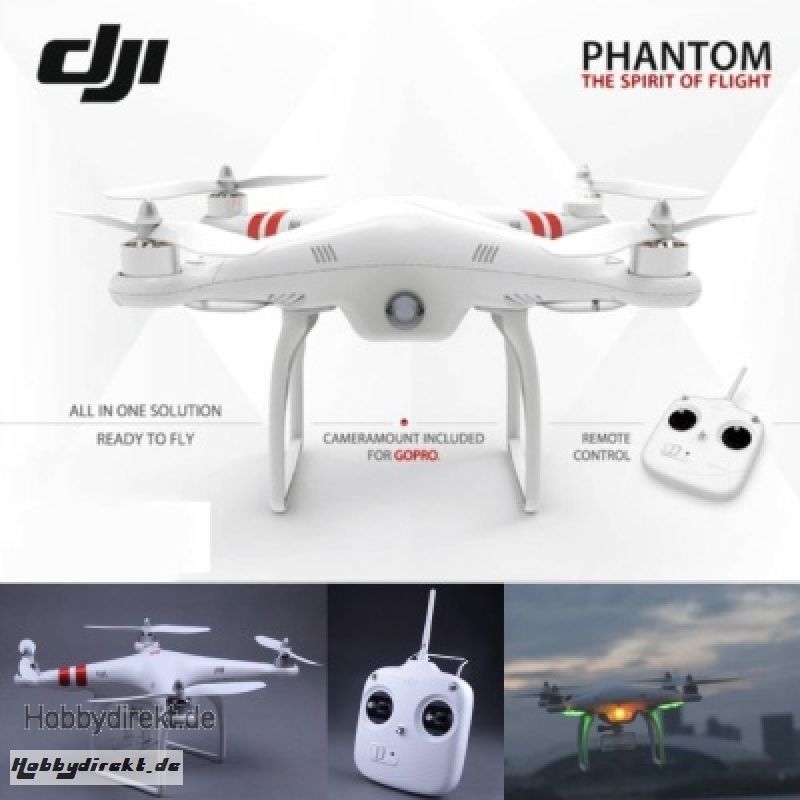 PHANTOM DJI QuadroCopter RTF GPS 2.4Ghz Kopter-Set Neue Version