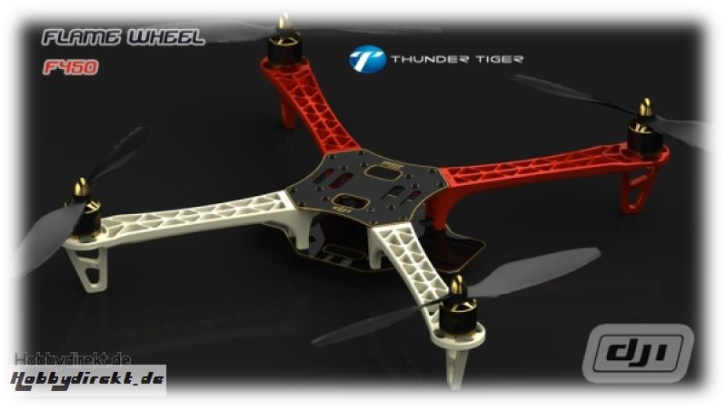 DJI F450 QuadroCopter COMBO Kit inkl. NAZA-M Lite GPS, Thunder Tiger 036F450NL