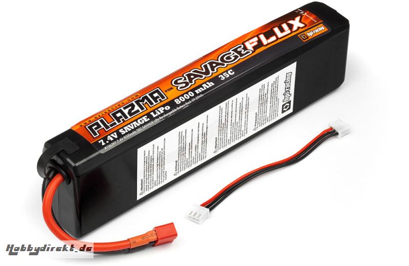 Plazma 7.4V 8000mAh 35C Lipo Akku Pack 59.2Wh HPI 106397