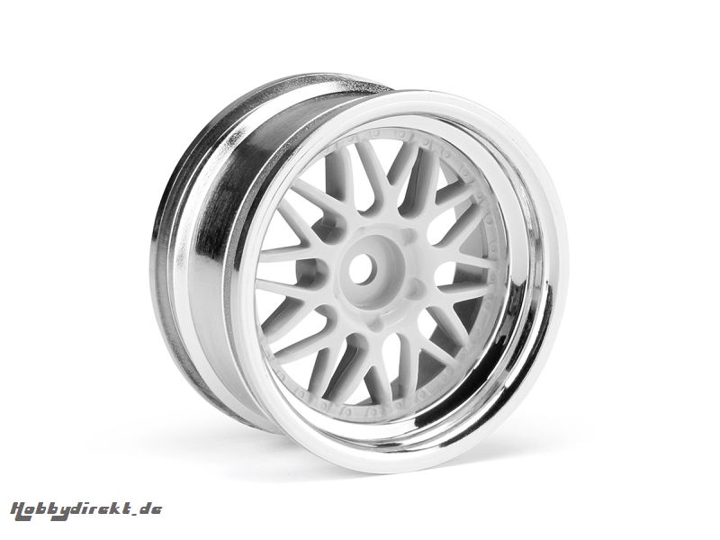 HRE C90 Felge 26mm Chrom/Weiss (6mm Offset/2St) HPI 106773