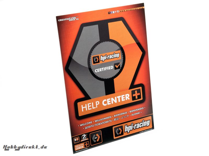 HPI Help Center A4-Schild - INTERN ONLY hpi racing H115680