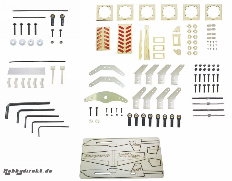 Anlenkungen,Gestänge, Kleinteilezu WP HoTTrigger2400 Graupner 13404.18