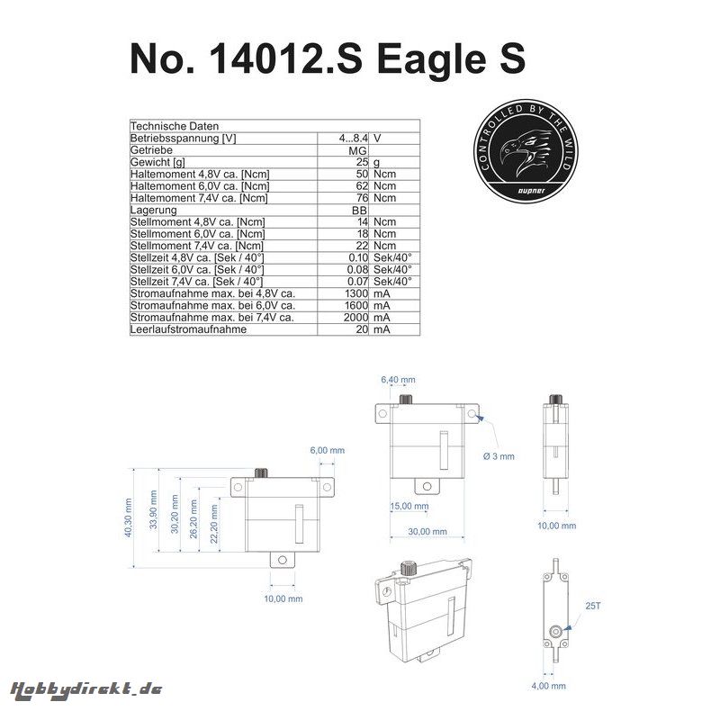 Servo Eagle S Graupner 14012.S