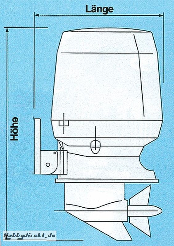 Außenbordmotor GTX 500 ohne Motor Graupner 2371.V2