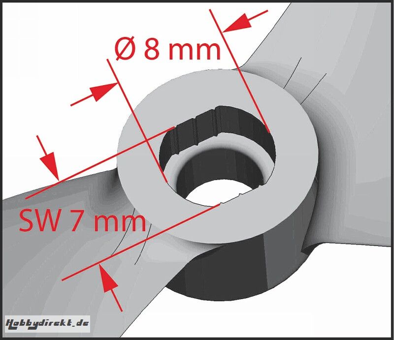 Luftschraube RACE-PROP 6,5x4,5R ws Graupner 1351.65.45.R