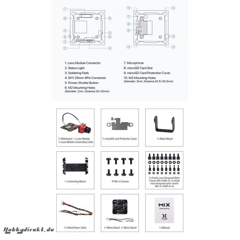 FPV HD Kamera FoxeerMix schwarz Graupner 48343