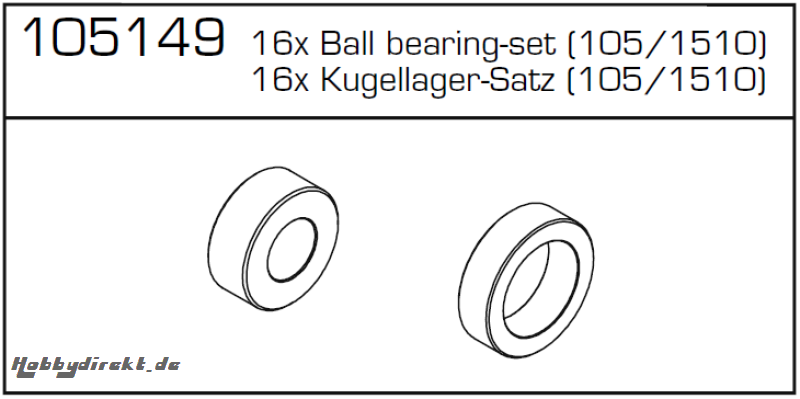 Kugellager-Set CV-10 Carson 105149