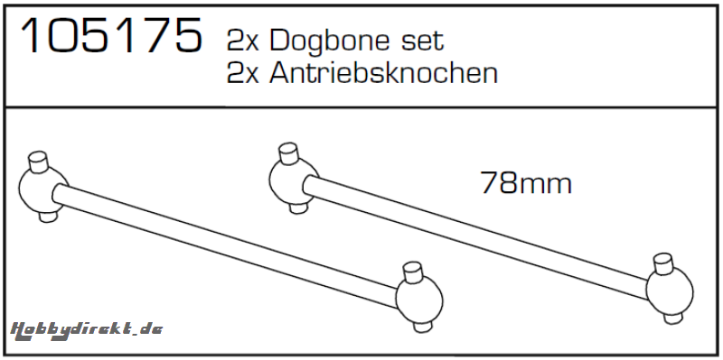 CV-10B/T Antriebswelle 78mm Carson 500105175