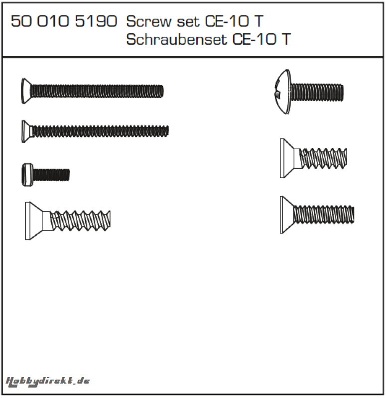 Schraubenset CE-10T Carson 105190