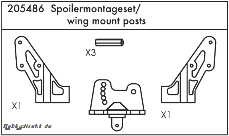 Spoilerhalterung,CY-Chass. Carson 205486