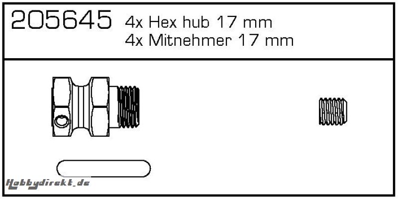 CY-2 Mitnehmer 17mm 4 St. Streetbreaker Carson 500205645