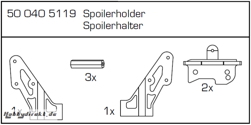 1:8 CY Spoilerhalter Specter BL Carson 405119 500405119