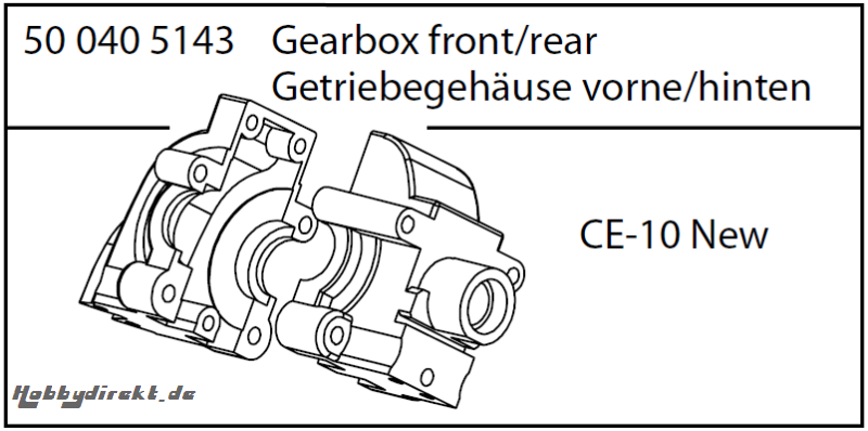 Getriebegehäuse verstärkt v/h CE-10 Carson 405143 500405143