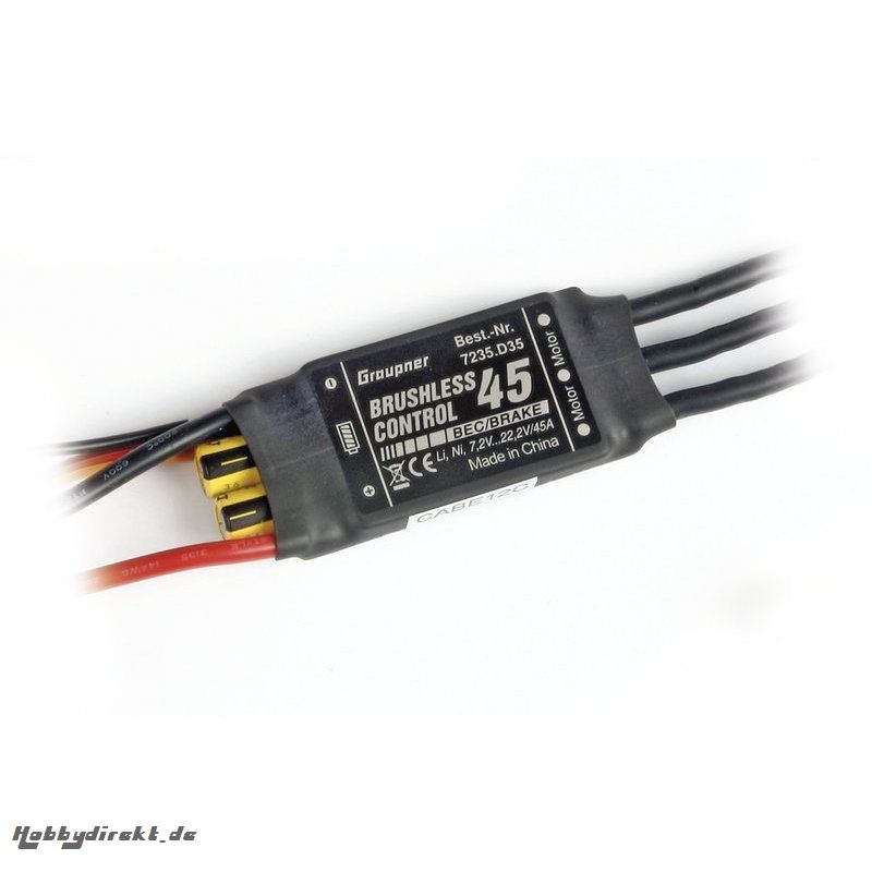 Regler BRUSHLESS CONTROL 45 SBEC XT-60 Graupner 7235.D35