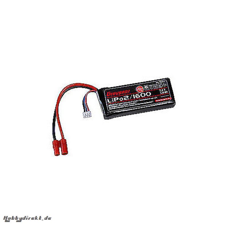 LiPo-battery 20C 2/1600 7,4V G Graupner 7634.2