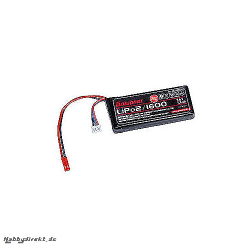 LiPo-battery 20C 2/1600 7,4V B Graupner 7634.2BEC