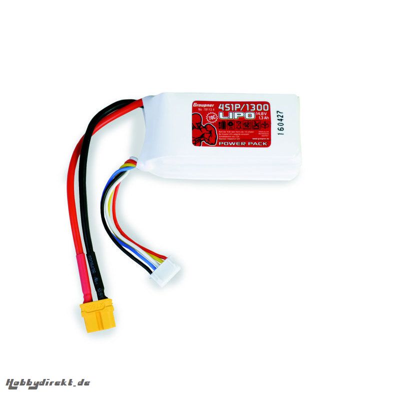 Power Pack LiPo 4/1300 14,8 V 70C XT60 Graupner 78113.4