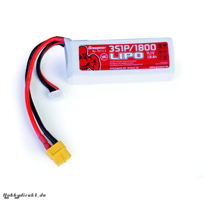 Power Pack LiPo 3/1800 11,1 V 30C XT60 Graupner 78117.3