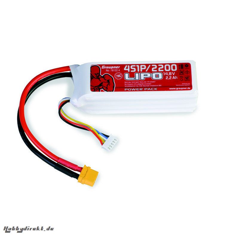 Power Pack LiPo 4/2200 Ersatz=78122.4 Graupner 78222.4