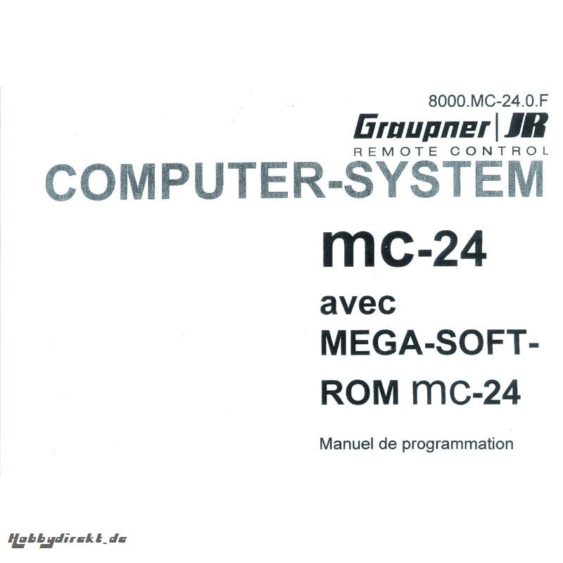 Manuel de programmation,MC-24 Graupner 8000 MC240F