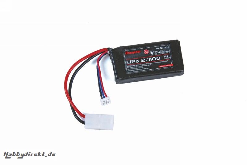 LiPo Akku 7,4 V 2S1100 mAh Graupner 92210.1