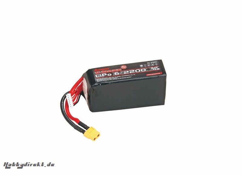 LiPo-Akku V-MAXX 65C6/2200 22, Graupner 9722.6