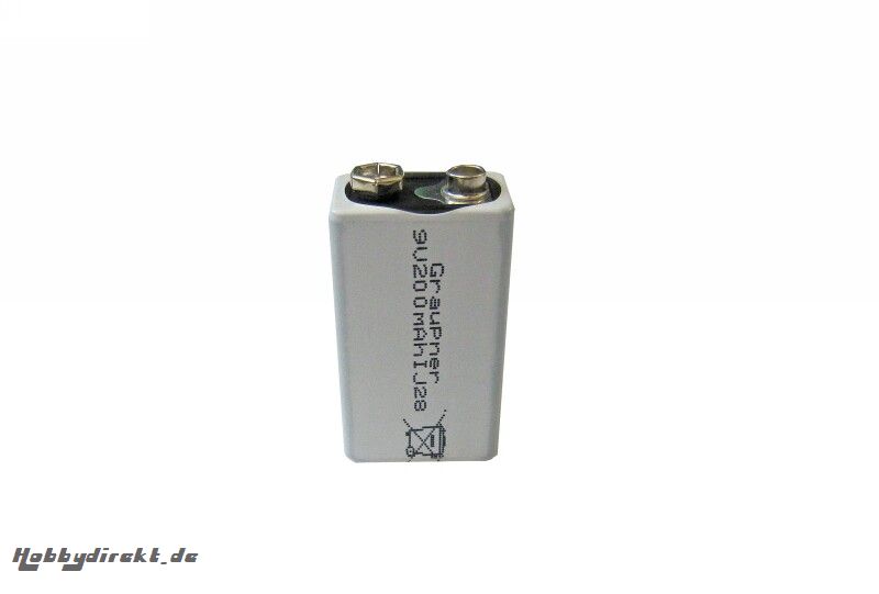 9 Volt NiMH Akku Bl.7NH-200 typ. 180mAh Graupner 98861