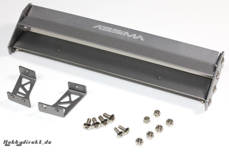 Aluminium Heckspoiler 1:10 165mm doppelt Gunmetal Absima 2320009