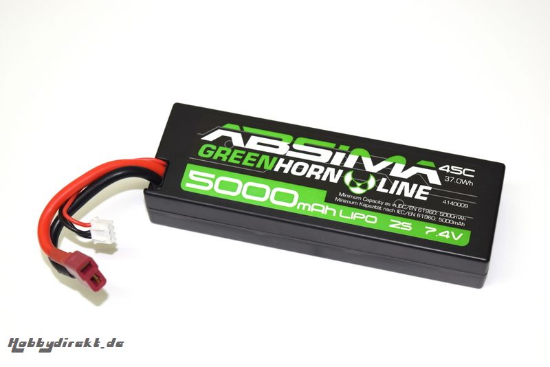 LiPo Stick Pack 7.4V-45C 5000 Hardcase (T-Plug) Absima 4140009