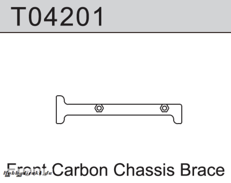 Carbon Chassisversteifung vorne TM4V2 1:10 4WD Comp. Buggy Absima T04201