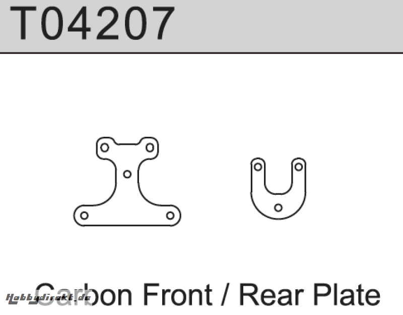 Carbon Oberdeck vorne / hinten TM4V2 1:10 4WD Comp. Buggy Absima T04207