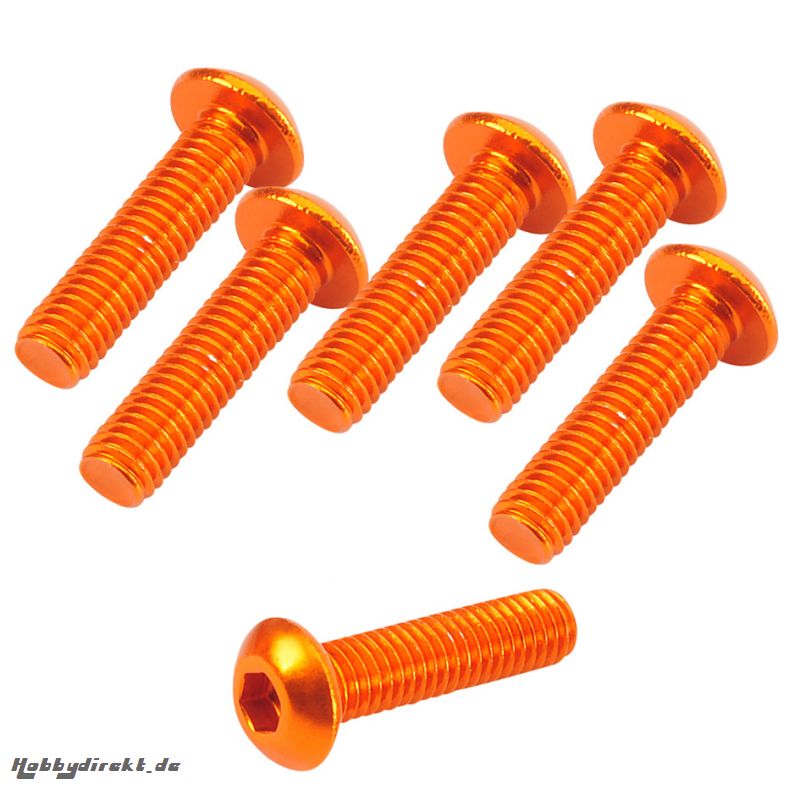 3x12mm Innensechskantschraube Rundkopf orange (6 St.) Absima TU1050