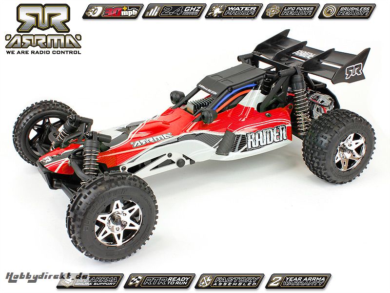 Arrma Raider Buggy, rot / RTR Revell RC Pro AR102031