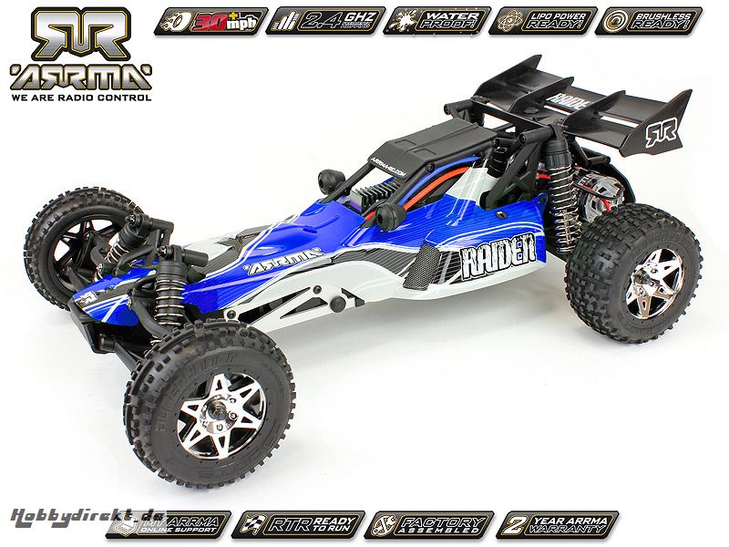 Arrma Raider Buggy, blau / RTR Revell RC Pro AR102041