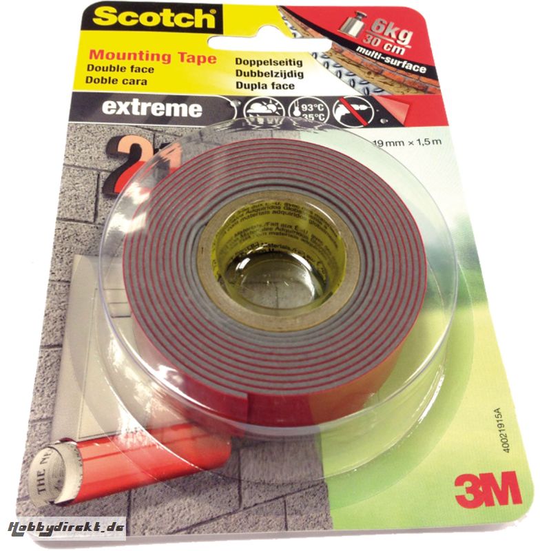 DOPPELKLEBEBAND EXTREM 19MM 1,5 METER SCOTCH Robbe 3M40021915A