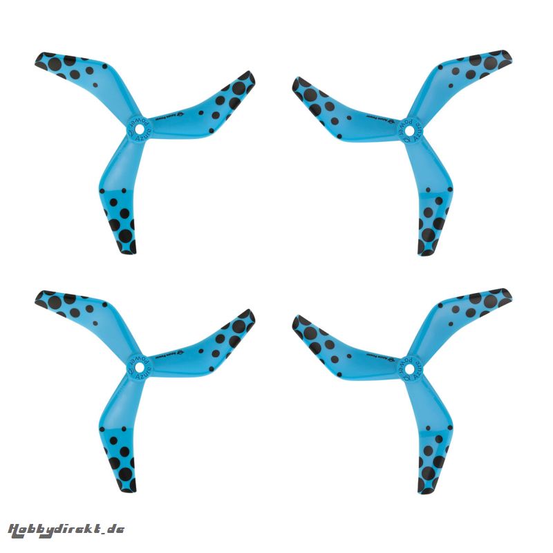 RACE & FREESTYLE 3-BLATT 5045 PROPELLER (PC), BLAU, 2X CW + 2X CCW 5MM BOHRUNG Robbe 50450301