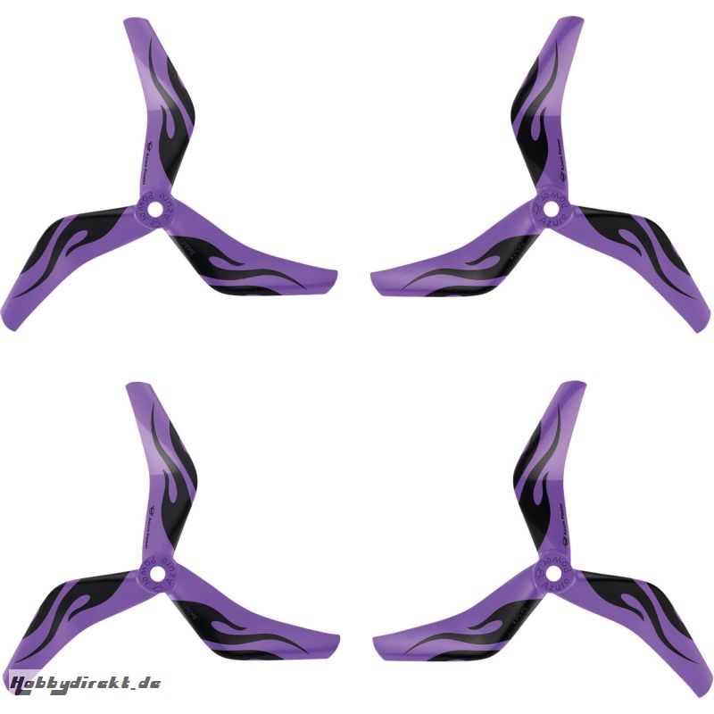 RACE V2 3-BLATT 5045 PROPELLER VIOLETT, 2X CW + 2X CCW 5MM BOHRUNG PC/GFK Robbe 50450319_V2