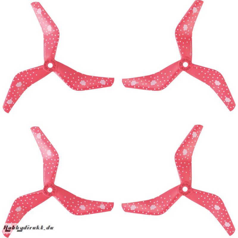 RACE V2 3-BLATT 5045 PROPELLER PINK, 10X CW + 10X CCW 5MM BOHRUNG PC/GFK Robbe 50450324_V2