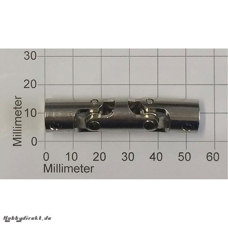 GELENKKUPPLUNG DOPPELT STAHL D12XL52MM BOHRUNG 6/6 Robbe 5222