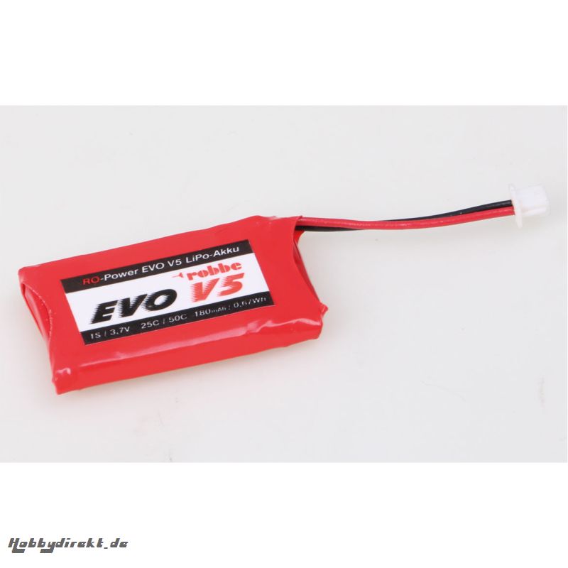 RO-POWER EVO V5 25(50)C 3,7 VOLT 1S 180MAH MIT ULTRA MICRO STECKER (UMX/JST 1.25) LIPO AKKU Robbe 6507