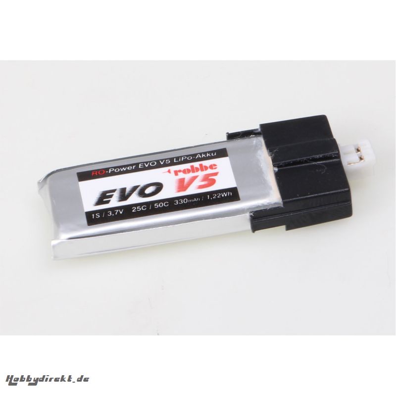 RO-POWER EVO V5 25(50)C 3,7 VOLT 1S 330MAH MIT MCP STECKER LIPO AKKU Robbe 6517