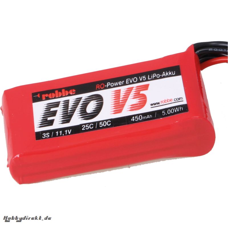 RO-POWER EVO V5 25(50)C 11,1 VOLT 3S 450MAH LIPO AKKU Robbe 6521