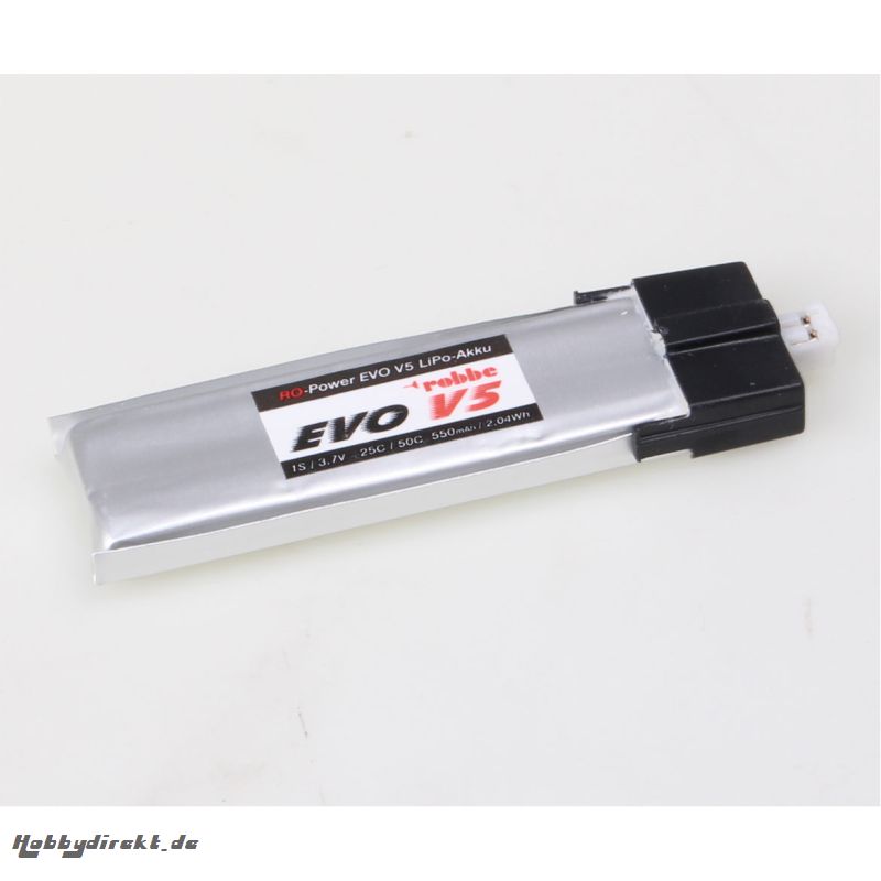 RO-POWER EVO V5 25(50)C 3,7 VOLT 1S 550MAH MIT MCP STECKER LIPO AKKU Robbe 6523